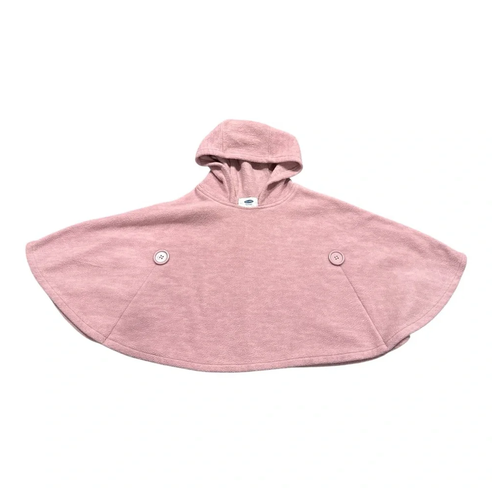 Old Navy Toddler Girl Micro Fleece‎ Hooded Poncho, Size 2T